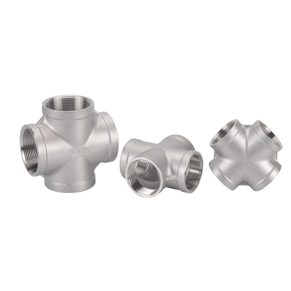 304 stainless steel threaded pipe cross