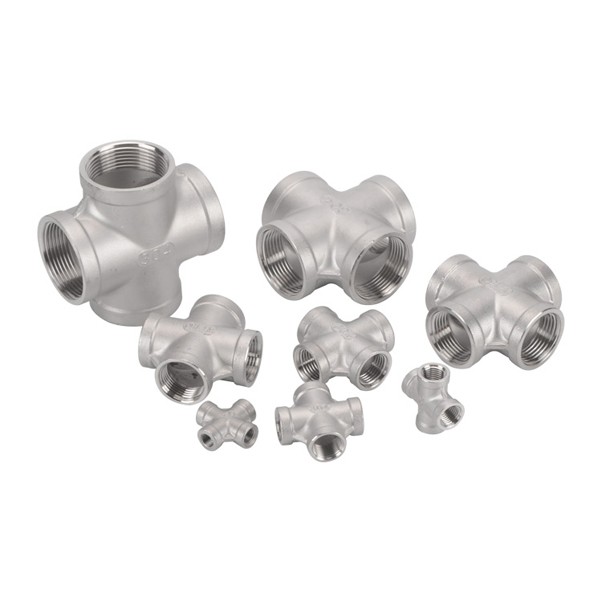 304 stainless steel threaded pipe cross