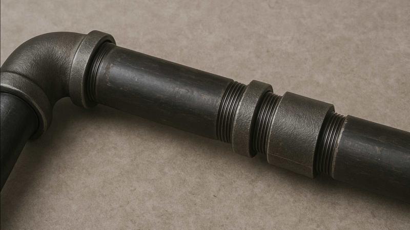black pipe connector
