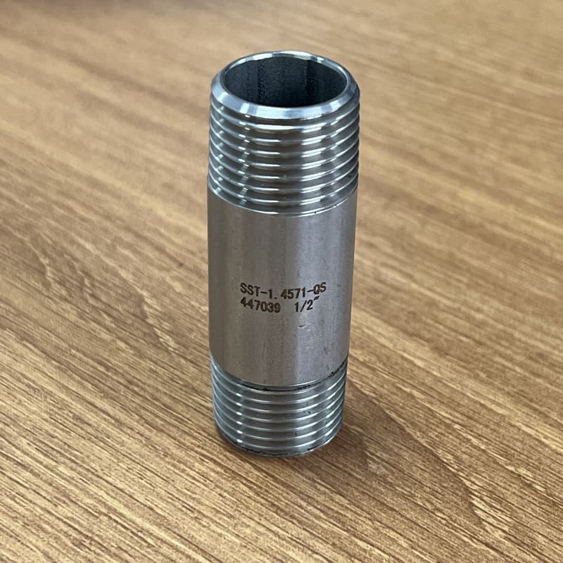 4571-QS Stainless Steel Nipple DIN 2999 Thread