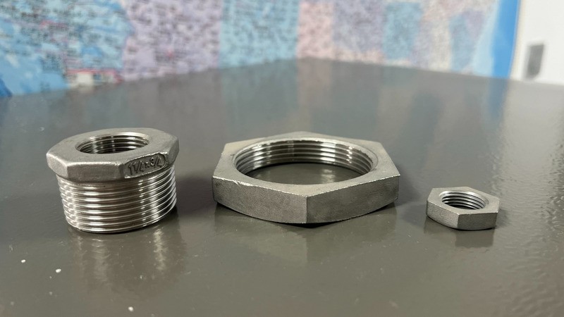hex bushing and lock nut