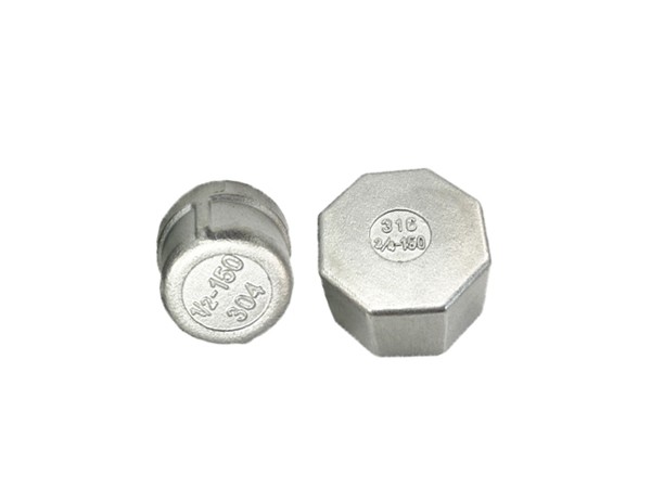 stainless steel threaded cap