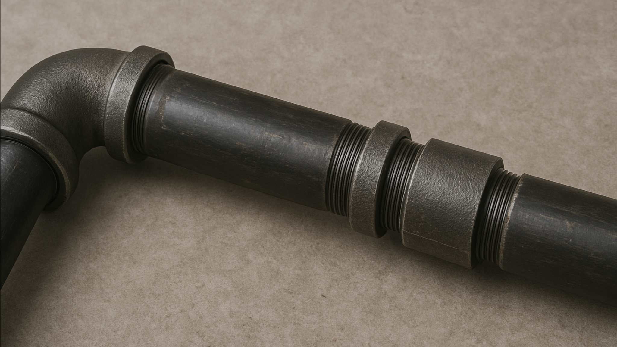 black pipe connector