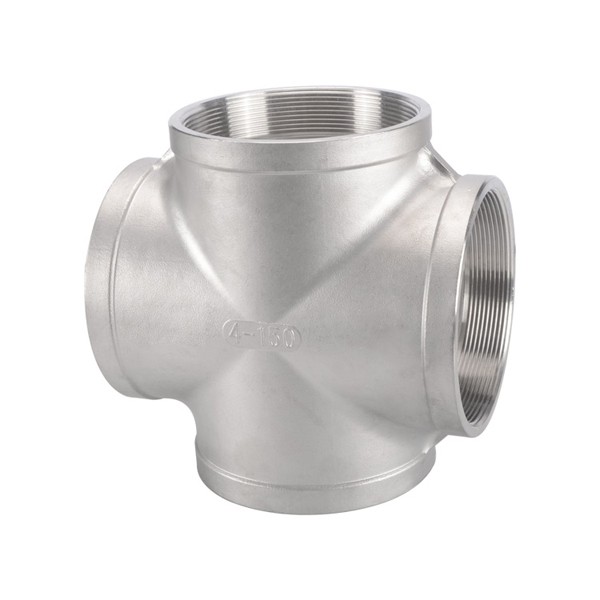 304 Stainless Steel Threaded Pipe Cross - Image 2