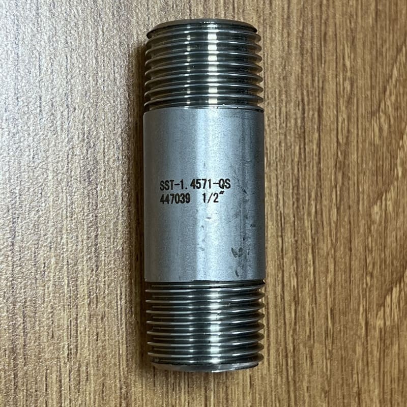 4571-QS Stainless Steel Nipple DIN 2999 Thread - Image 2