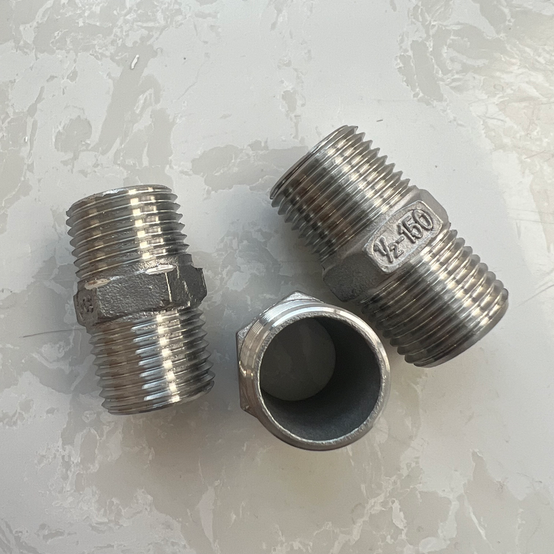 1/2 inch stainless steel nipple, sch 150 hex nipple - Image 4