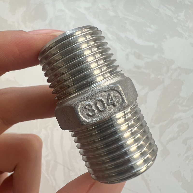 1/2 inch stainless steel nipple, sch 150 hex nipple