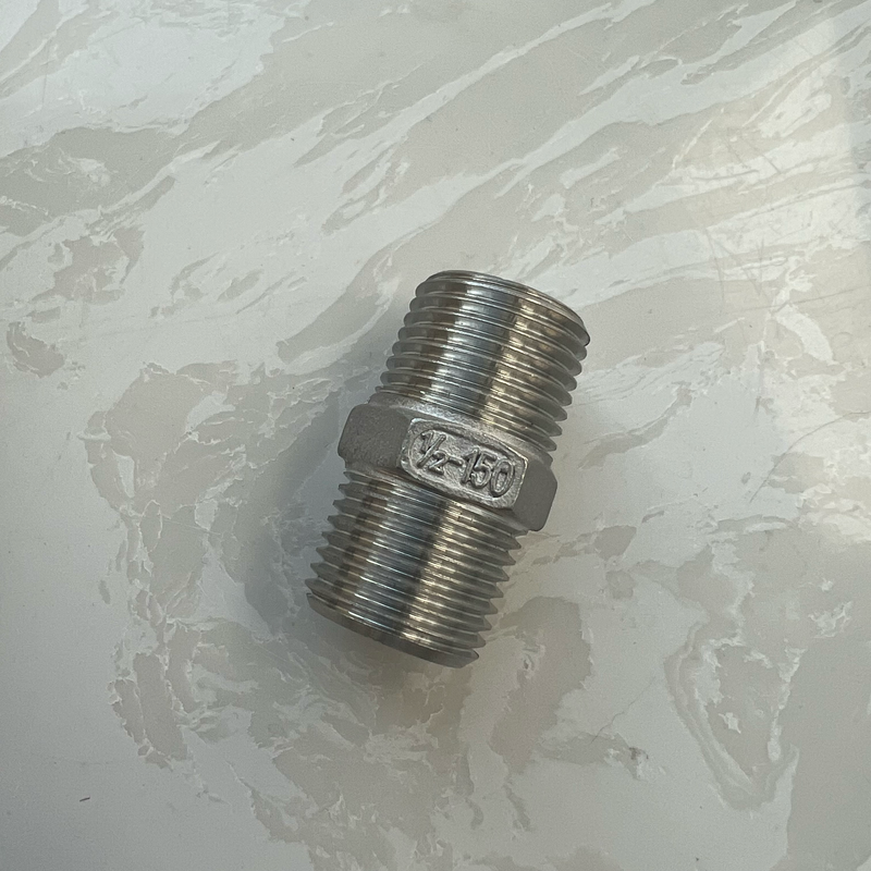 1/2 inch stainless steel nipple, sch 150 hex nipple - Image 3