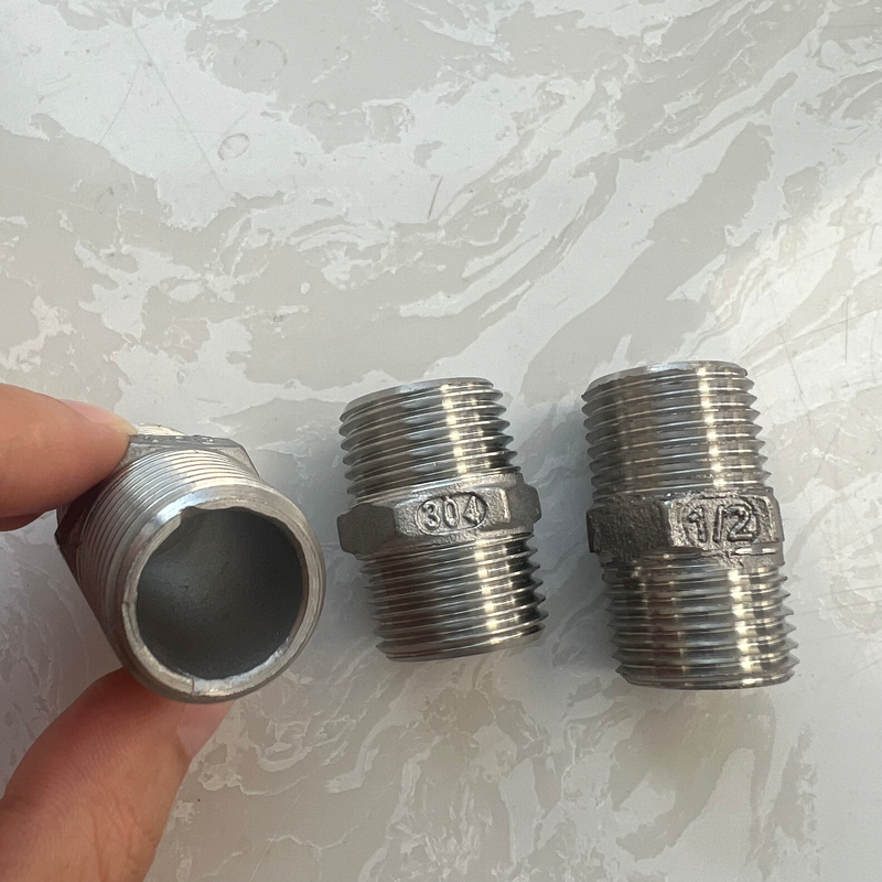 1/2 inch stainless steel nipple, sch 150 hex nipple - Image 2
