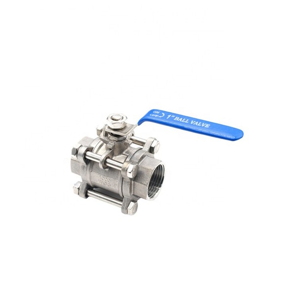 3 Piece 316 Stainless Steel Ball Valve With Handle - Image 3