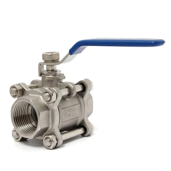 3 Piece 316 Stainless Steel Ball Valve With Handle - Image 4