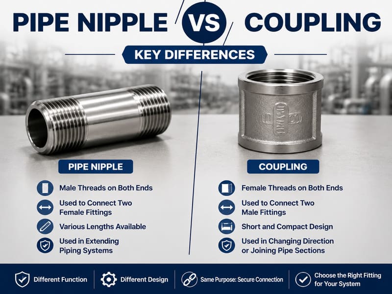 pipe coupling and nipple